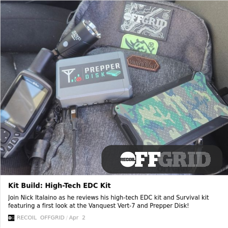 EDC Bag with Prepper Disk