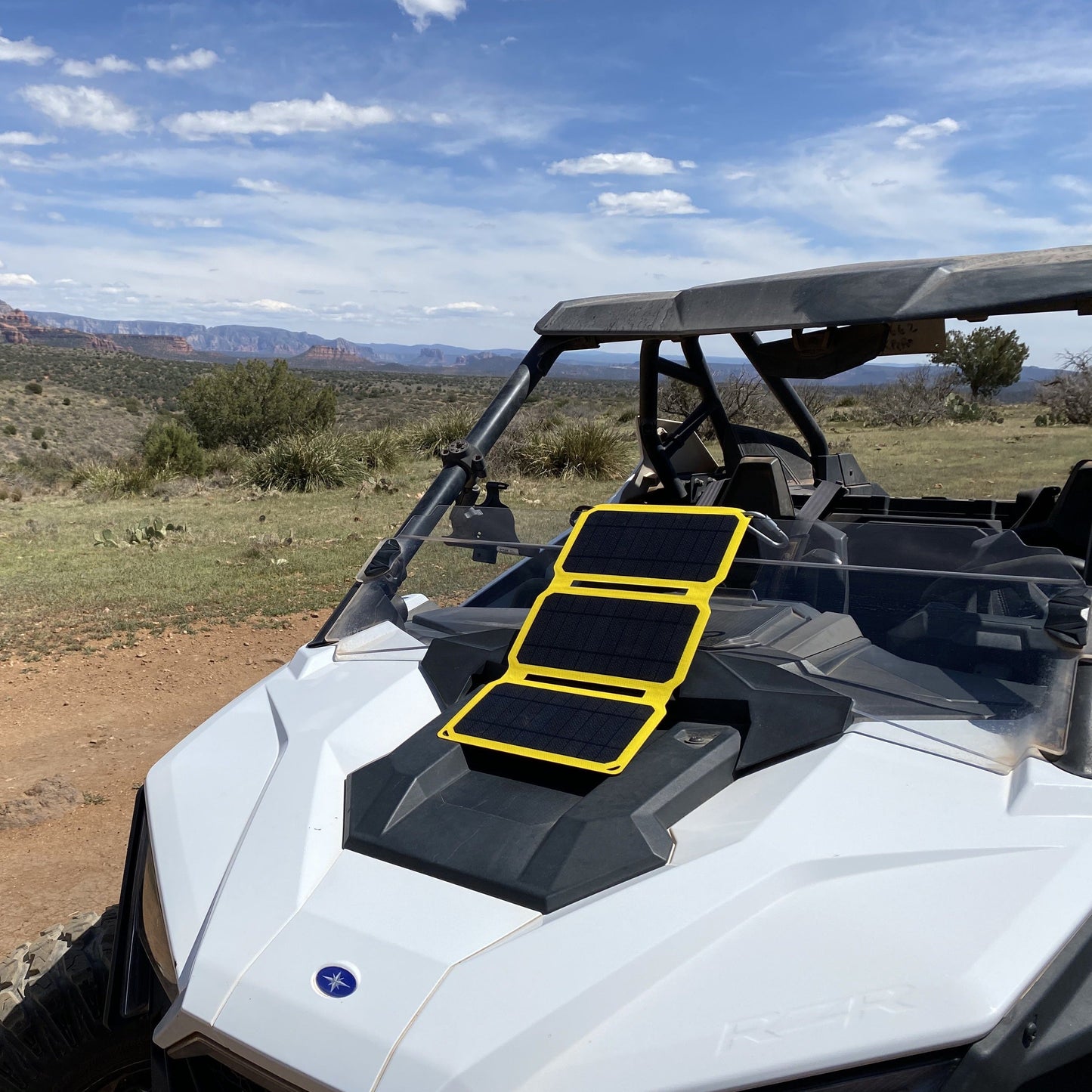 SunJack Foldable Portable Solar Panel Charger with 10 hour power bank battery