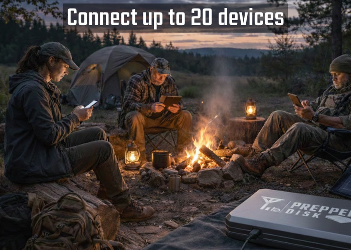 Prepper Disk multi-device WiFi connection