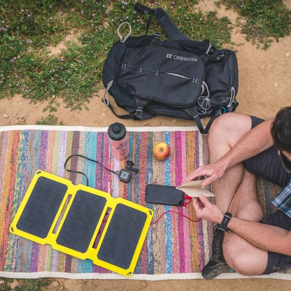 SunJack Foldable Portable Solar Panel Charger with 10 hour power bank battery