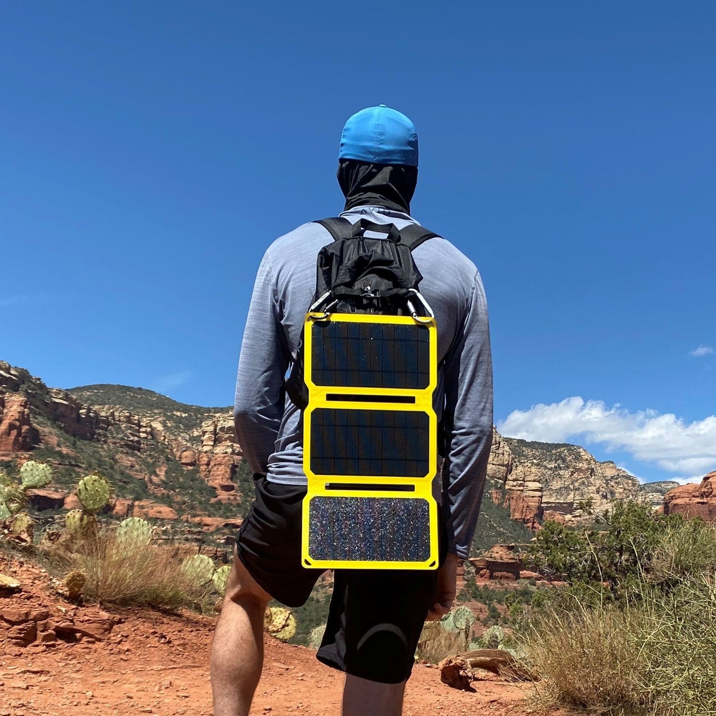 SunJack Foldable Portable Solar Panel Charger with 10 hour power bank battery